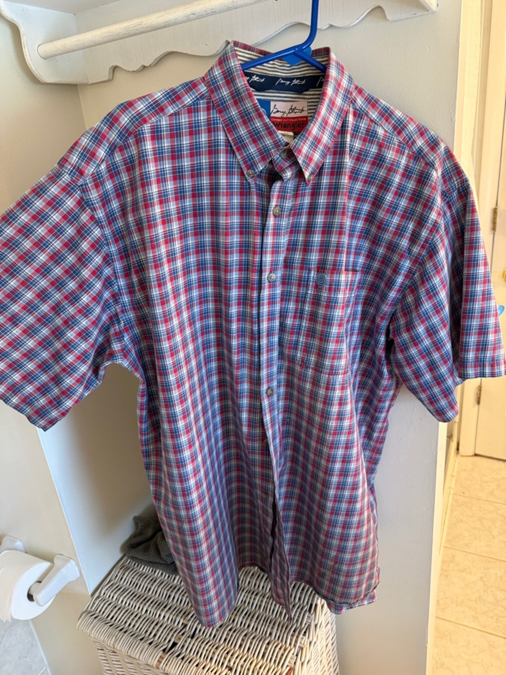 Wrangler George Strait Cowboy Cut Collection Plaid Short-Sleeve Shirt